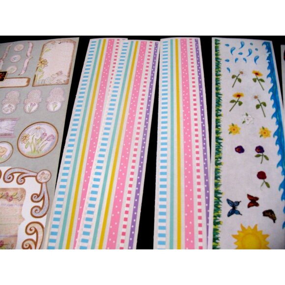 Creative Memories Lot Stickers, Great Lengths Chalet, Snap Pack, Lines, Pastels - Picture 3 of 16